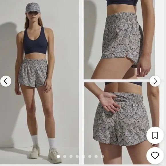 Varley Kallin Running Shorts Snake Print Size S - Picture 10 of 10